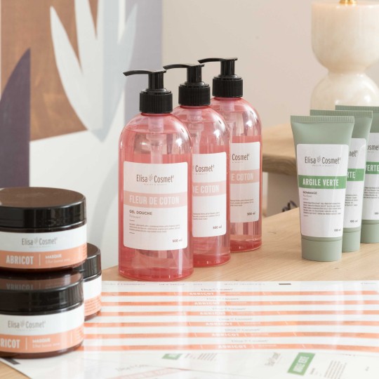 Etiquettes rectangles pour cosmetiques