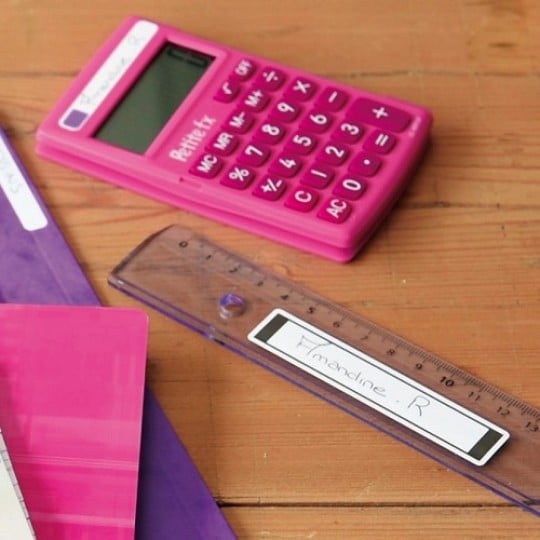 Etiquettes fournitures scolaires