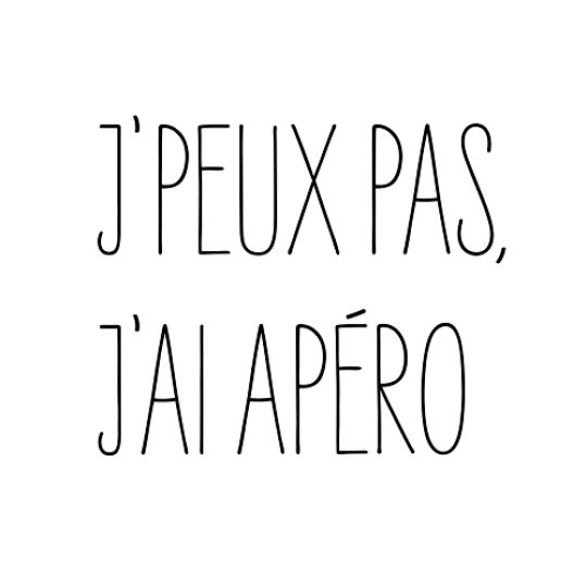Modèle transfert textile apéro