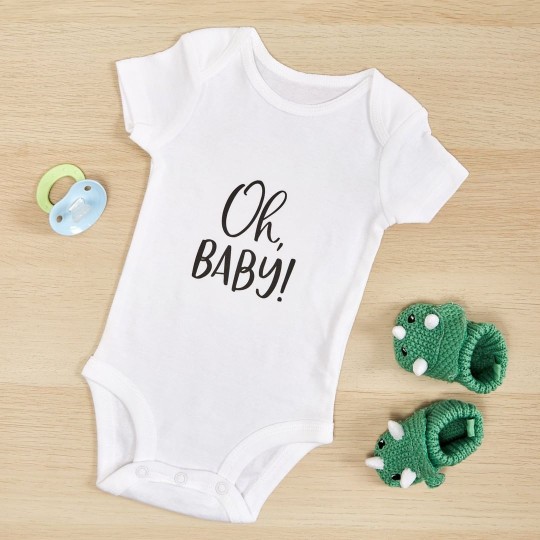 Body bébé personnalisé avec un transfert textile