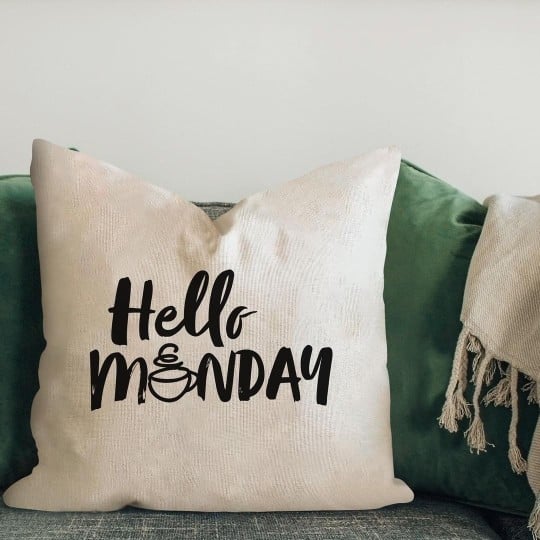 Coussin personnalisé avec un transfert textile