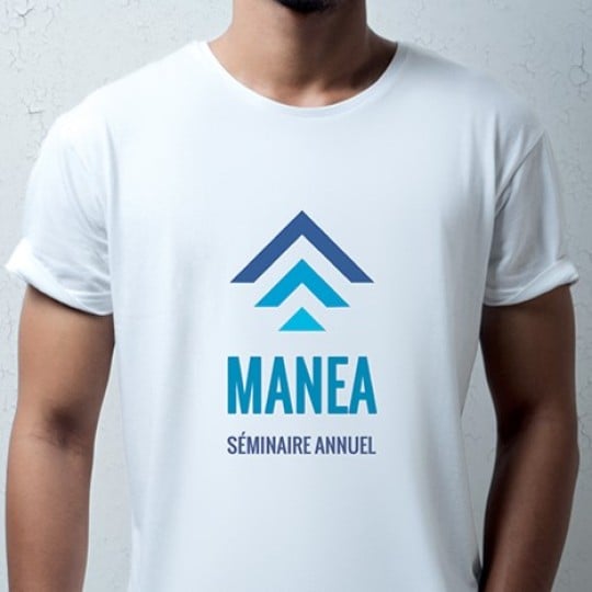 T-shirt séminaire personnalisé avec un transfert textile