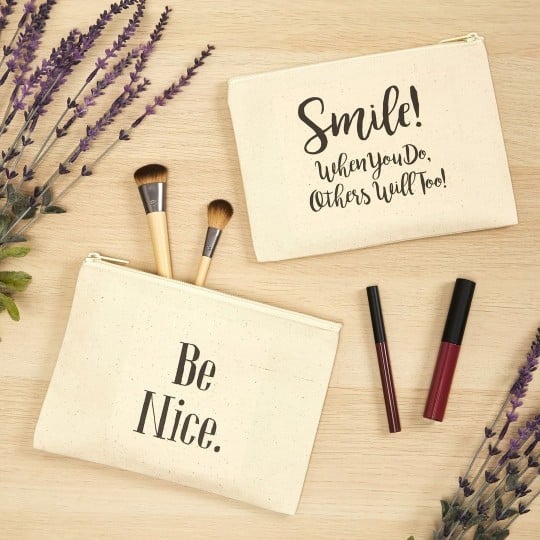Pochettes personnalisées avec un transfert textile