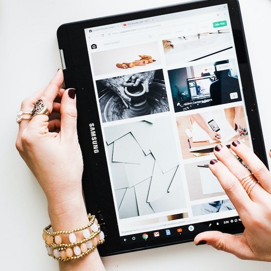 Images sur une tablette