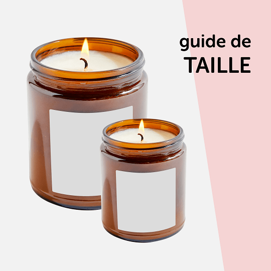 Guide de taille pour étiquettes bougies