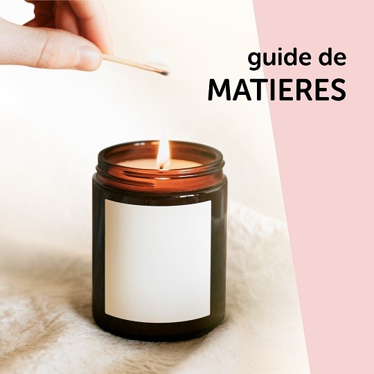Guide de matières pour étiquettes bougies