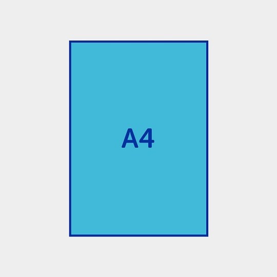 autocollant A4 bleu