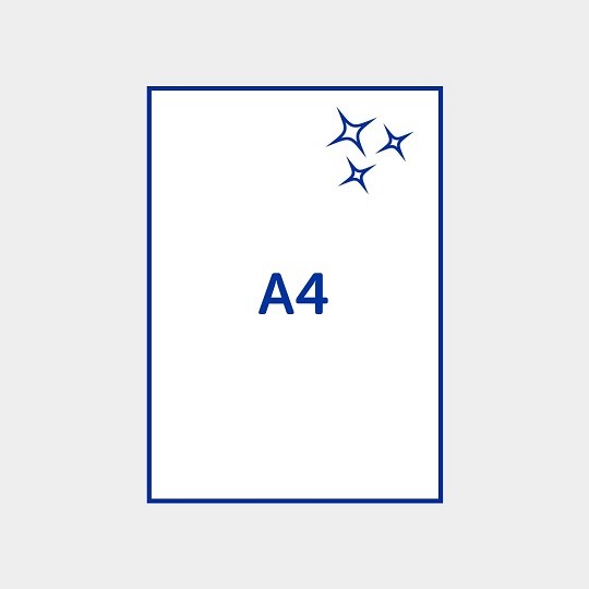 autocollant A4 en papier blanc brillant