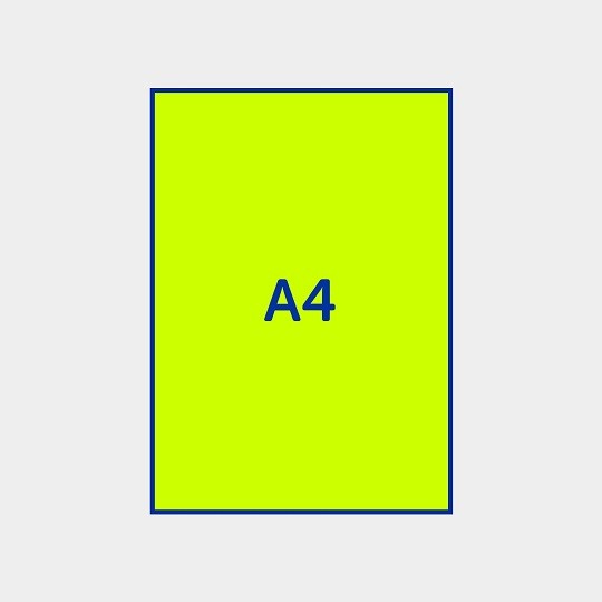autocollants A4 jaune fluo