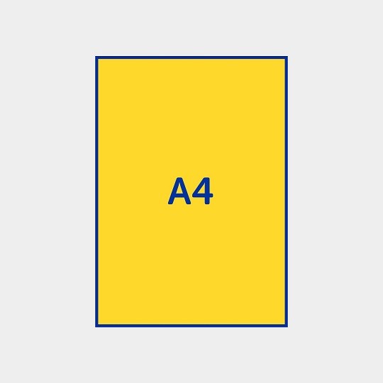 autocollants A4 jaune