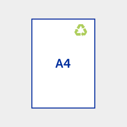 autocollant A4 en papier recyclé