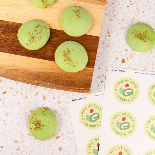 étiquettes personnalisées pour macarons
