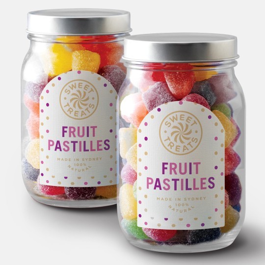 étiquettes personnalisées pour jar de bonbons
