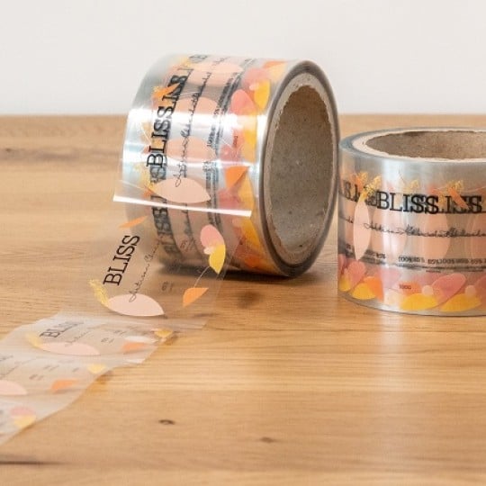 Etiquettes en rouleaux transparentes