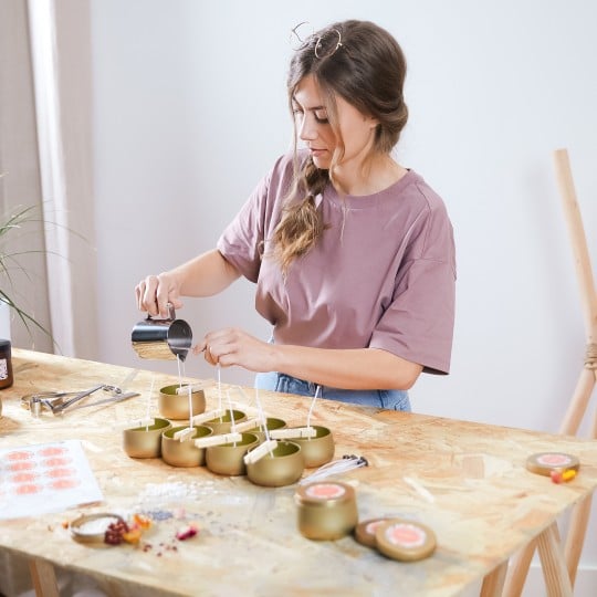 fabriquer une bougie de massage