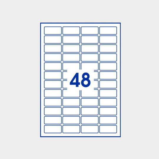 Etiquettes vierges rectangulaires 46 x 21 mm