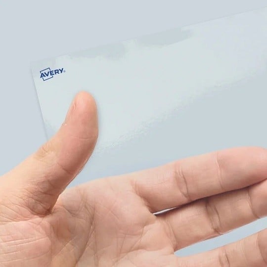 Etiquettes en plastique transparent