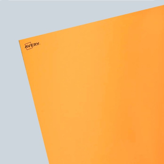 Etiquettes en papier orange fluo