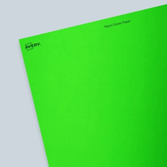 Etiquettes en papier vert fluo