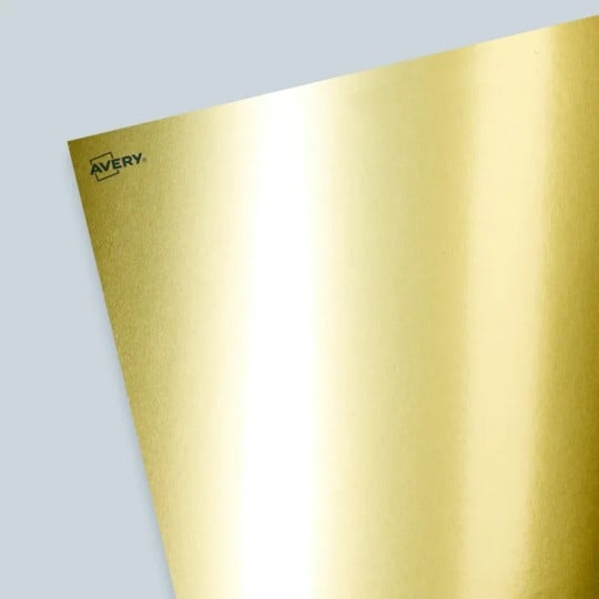 Etiquettes en papier doré brillant