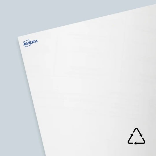 Planche d'étiquettes en papier recyclé