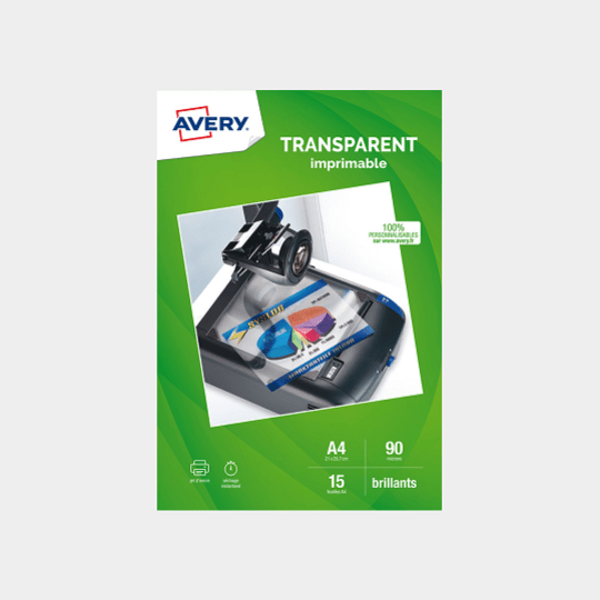 Transparents imprimables Avery 2503