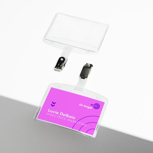 porte-badges Avery en plastique transparent