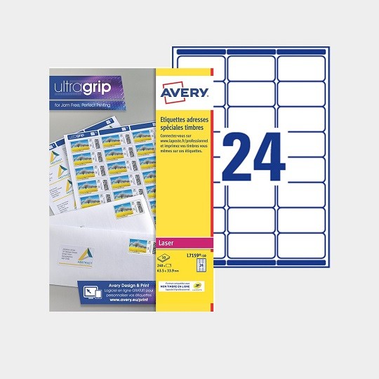 Etiquettes timbres autocollantes L7159-10