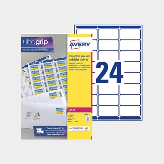 Etiquettes timbres autocollantes L7159-15