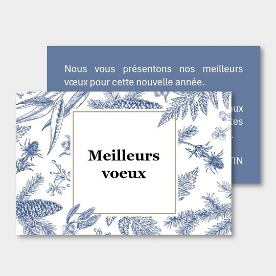 Cartes de voeux personnalisées recto verso