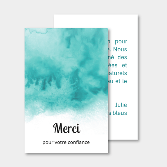 Cartes de remerciement personnalisées