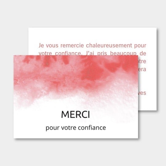 Cartes de remerciement personnalisées