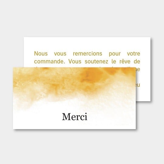 Cartes de remerciement personnalisées