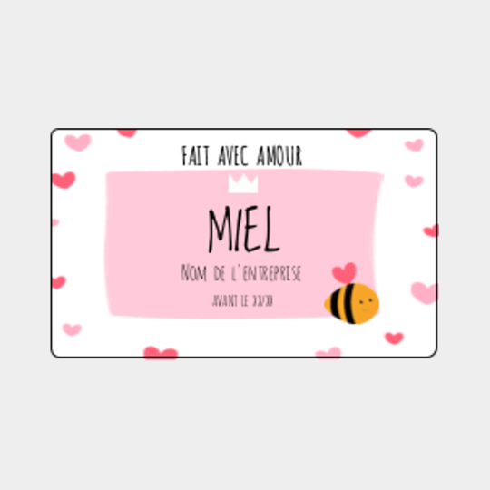 Design étiquette pot de miel