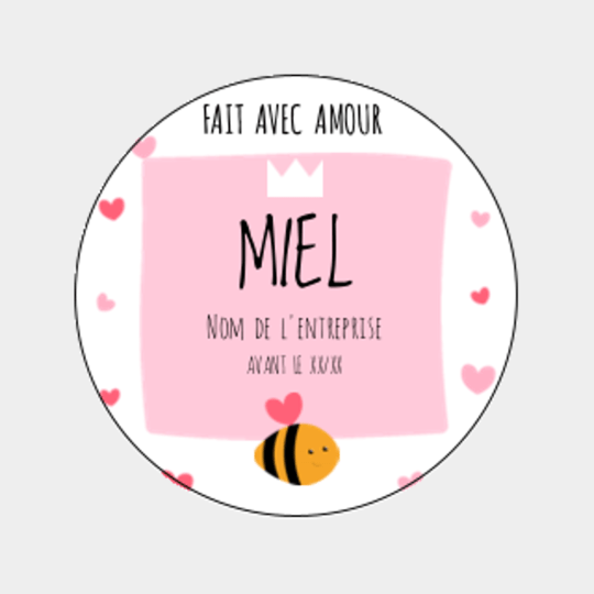 Design étiquette pot de miel