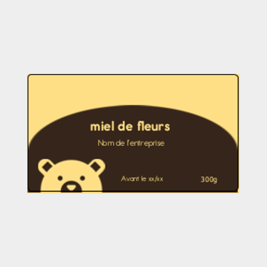 Design étiquette pot de miel