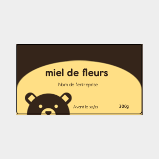 Design étiquette pot de miel