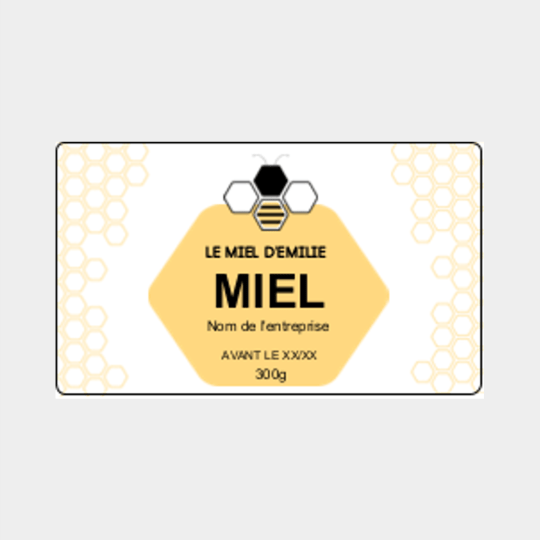 Design étiquette pour pot de miel