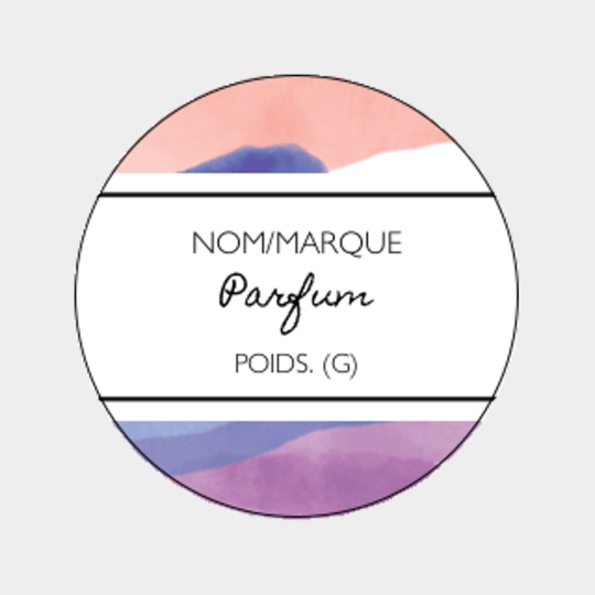 design etiquette aquarelle