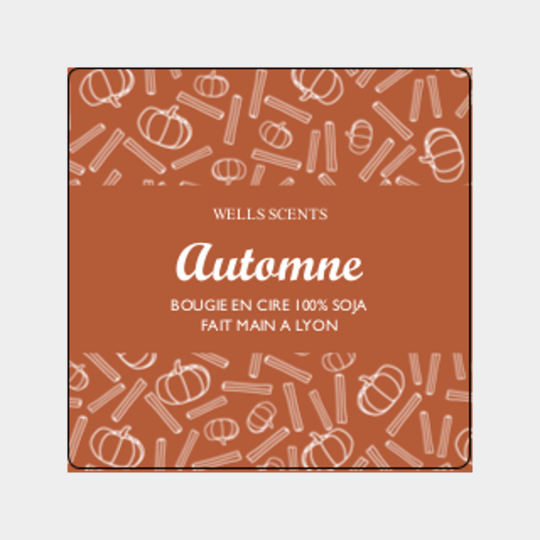 design étiquette automne