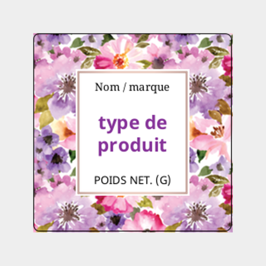 design etiquette fleurs