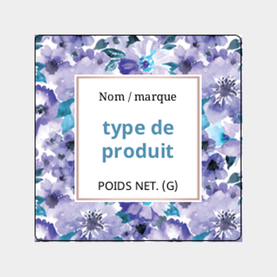design etiquette fleurs
