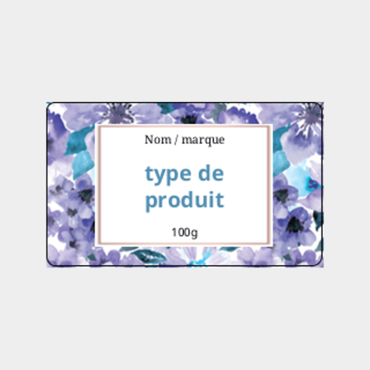 design étiquette violet