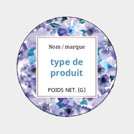 design etiquette fleurs