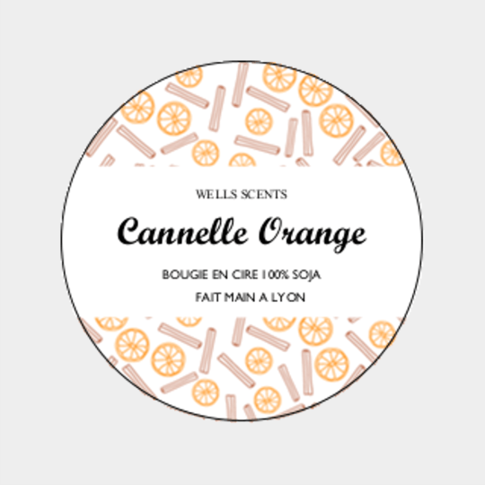 Design etiquette cannelle