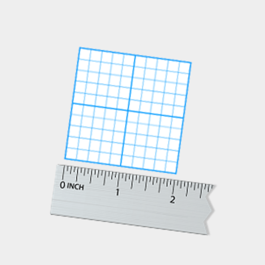 Mesure de la taille d'une étiquette autocollante