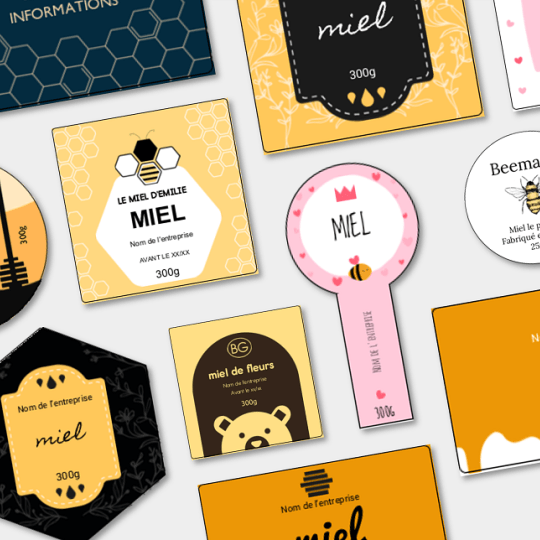 Designs gratuits d'étiquettes pour pots de miel