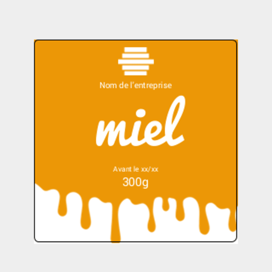 Design étiquette pot de miel