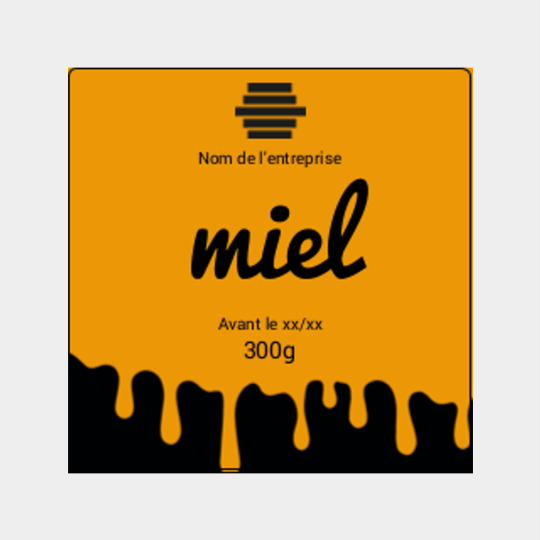 Design étiquette pot de miel