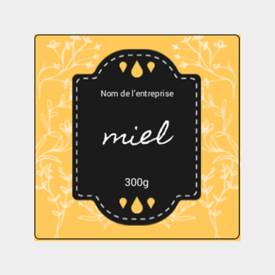 Design étiquette pot de miel